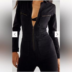 Free people Lennox black jumpsuit XS